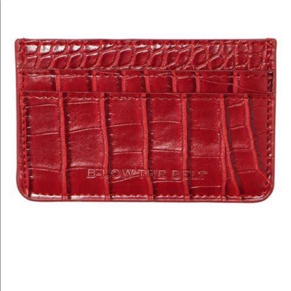 B-low the belt croc card case